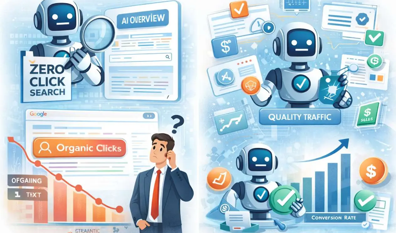 Proč AI SEO přináší méně kliků, ale kvalitnější návštěvnost